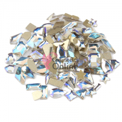 Strasuri din cristale pentru make-up, model SQM001 Argintii cu Reflexii